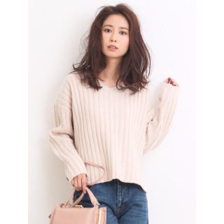 ルージュヴィフ(Rouge vif)の2016aw♡ワイドリブVネックプルオーバー(ニット/セーター)