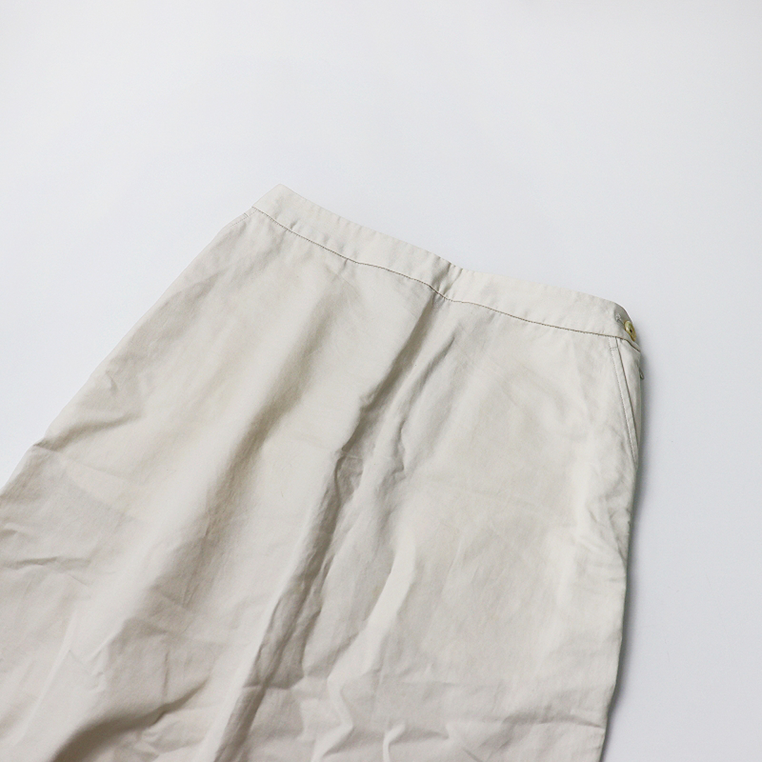 MARGARET HOWELL(マーガレットハウエル)のMARGARET HOWELL マーガレットハウエル LIGHT COTTON LINEN TWILL 2/アイボリー ボトムス タイト スカート【2400013452106】 レディースのスカート(ひざ丈スカート)の商品写真