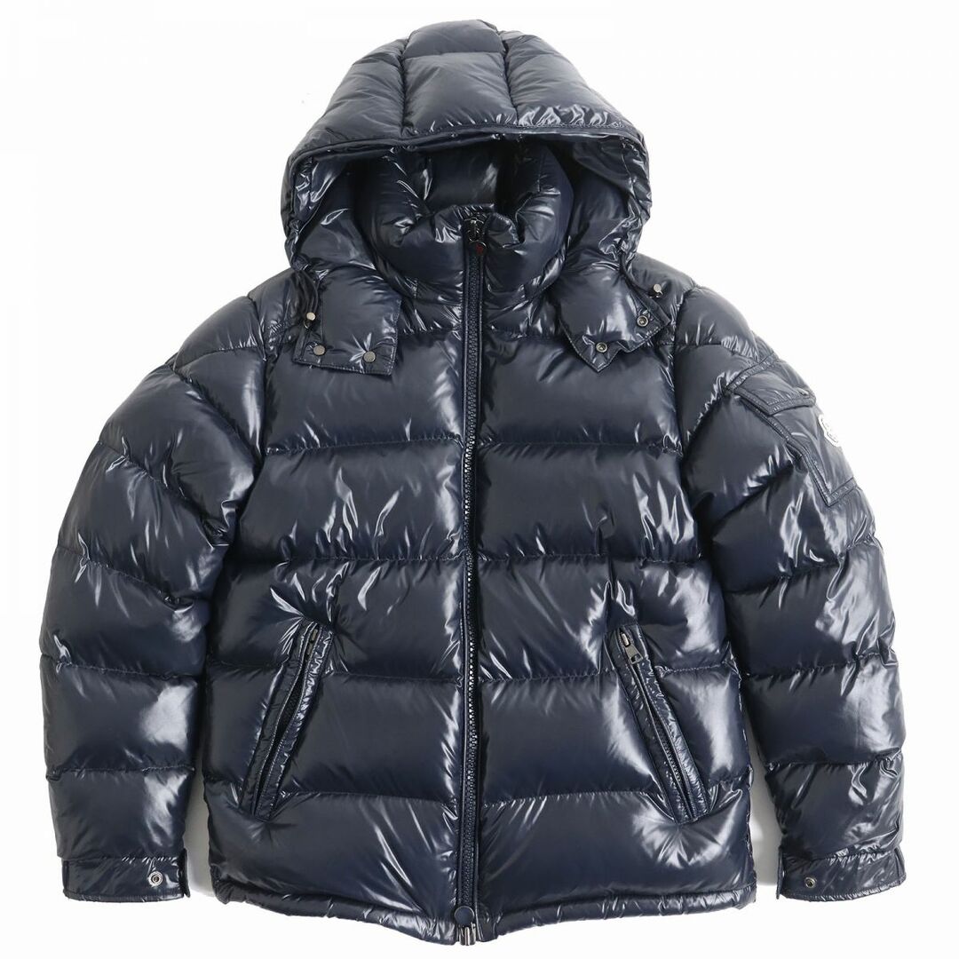 美品△正規品 MONCLER モンクレール MAYA GIUBBOTTO マヤ ロゴワッペン フーデッド ダブルジップ ダウンジャケット ネイビー 1  メンズ 人気 | フリマアプリ ラクマ