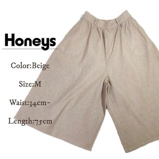 ハニーズ(HONEYS)の◎Honeys◎リネン混*半端丈*ガウチョパンツ(カジュアルパンツ)