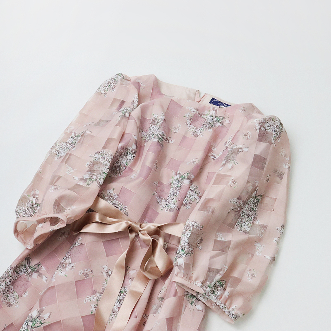 美品 2023SS 定価4.7万 M´S GRACY エムズグレイシー ブロック柄 美品 2023SS 定価4.7万 M´S GRACY エムズグレイシー ブロック柄