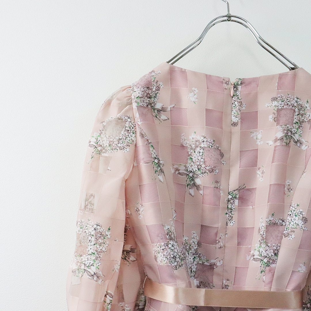 美品 2023SS 定価4.7万 M´S GRACY エムズグレイシー ブロック柄 美品 2023SS 定価4.7万 M´S GRACY エムズグレイシー ブロック柄