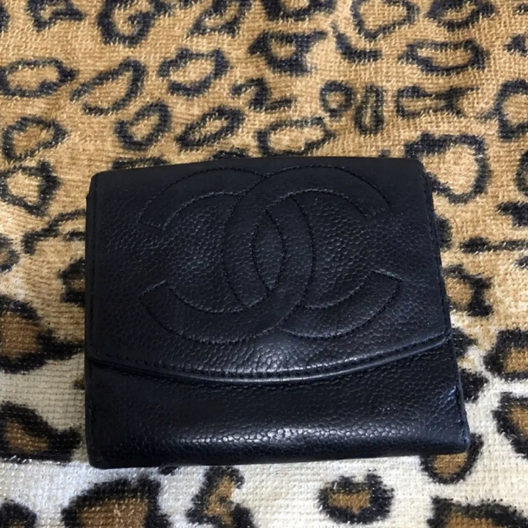 CHANEL カンボン 小銭入れ 二つ折り財布レディース