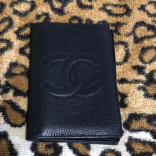 CHANEL 旧カンボンライン キャビアスキン 名刺入れ(名刺入れ/定期入れ)