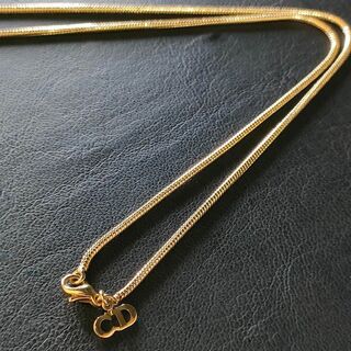 【極美品】Dior　ディオール　スネークチェーン　ネックレス　ゴールド　CDロゴ