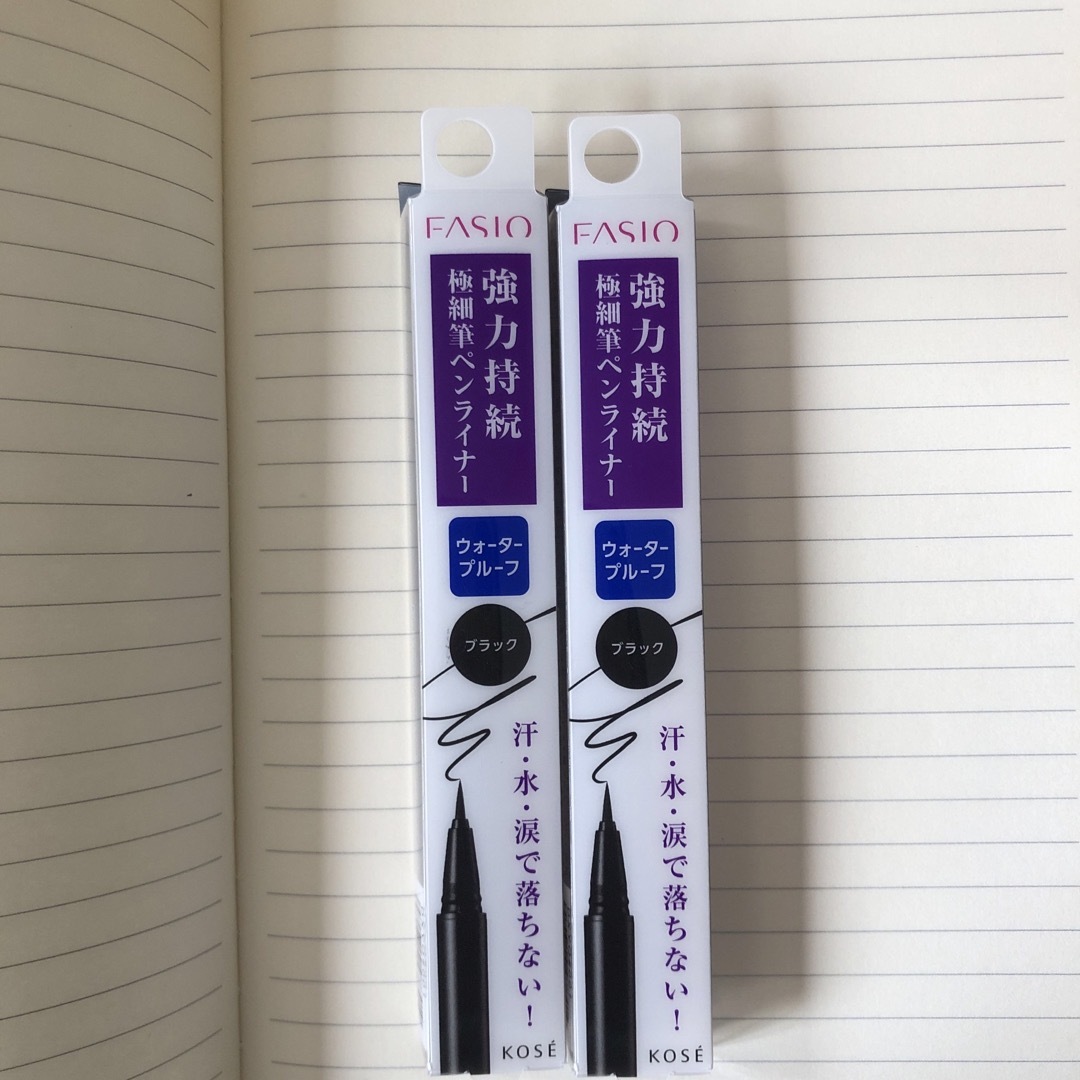 新品* コーセー ファシオ ジェルライナー アイライナー 2本セット 新品* コーセー ファシオ ジェルライナー アイライナー 2本セット