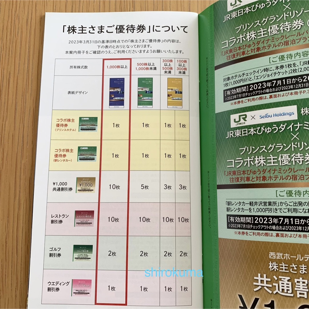 西武ホールディングス 株主優待冊子　3冊