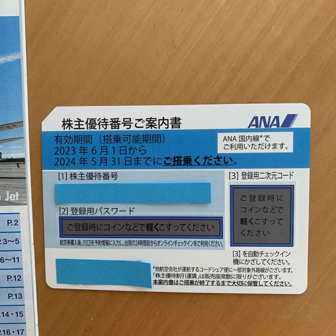 ANA(全日本空輸)(エーエヌエー(ゼンニッポンクウユ))のANA株主優待券　グループ優待券　セット チケットの乗車券/交通券(航空券)の商品写真