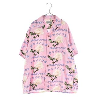 ワコマリア(WACKO MARIA)のWACKO MARIA ワコマリア 22SS HAWAIIAN SHIRT TYPE-4 薔薇柄オープンカラーハワイアン半袖シャツ アロハシャツ ピンク(シャツ)