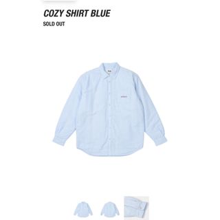 PALACE COZY シャツ BLUE M