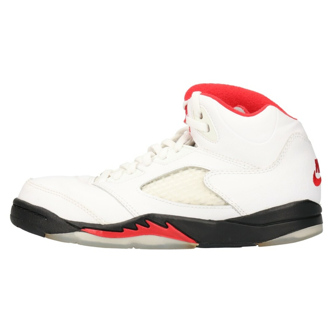 NIKE ナイキ AIR JORDAN 5 RETRO FIRE RED PS 440889-102 エアジョーダン 5 レトロ ファイヤーレッド ハイカットスニーカー US3Y/22.0cm ホワイト/レッド