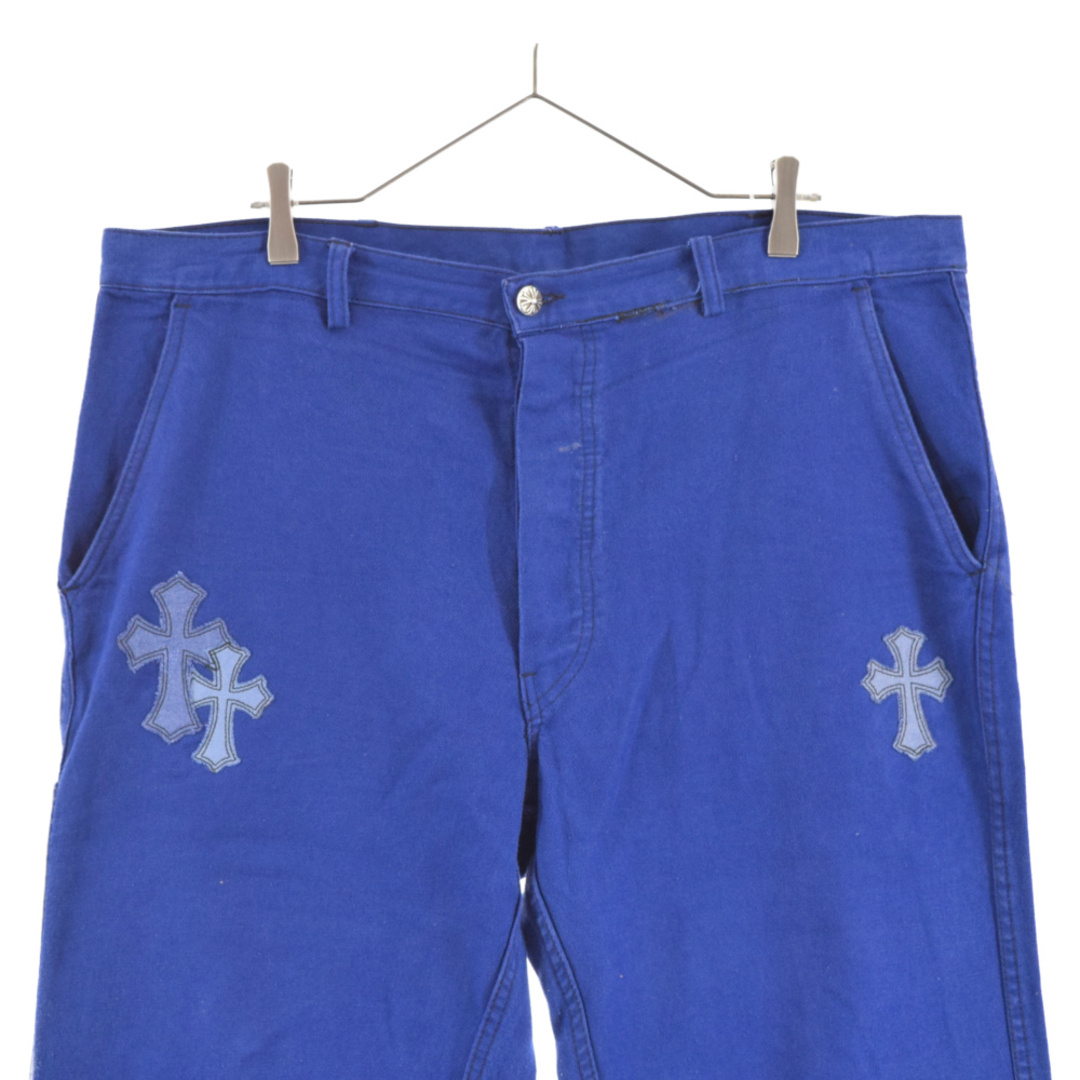 CHROME HEARTS クロムハーツ FRENCH WORK PANTS クロスパッチフレンチワークロングパンツ ブルー