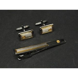 ダンヒル(Dunhill)の■美品■ dunhill ダンヒル カフス カフリンクス ネクタイピン タイクリップ アクセサリー 2点セット シルバー系×ゴールド系 DD0239(その他)