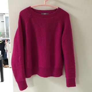 ユニクロ(UNIQLO)のフューシャピンク モヘアニット♡(ニット/セーター)