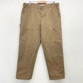 コロンビア(Columbia)のUS古着 コロンビア Columbia Briarshun ハンティング パンツ ダブルニー ワンポイント 刺繍 ワイド HM8028 サイズ：W38 L32 ベージュ 【中古】(スラックス/スーツパンツ)