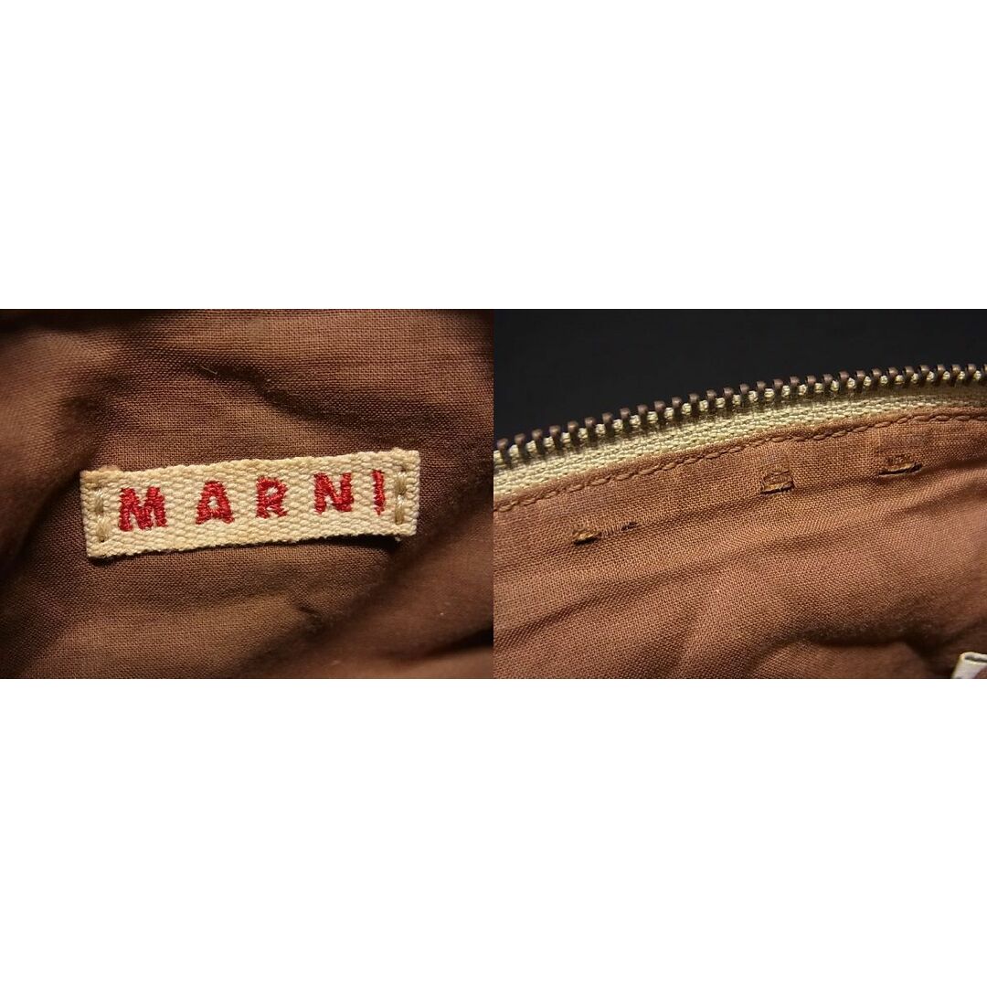 Marni(マルニ)のMARNI マルニ ナイロンキャンバス ポーチ マルチケース コスメポーチ 小物入れ レディース ベージュ系 DD0594 レディースのファッション小物(ポーチ)の商品写真