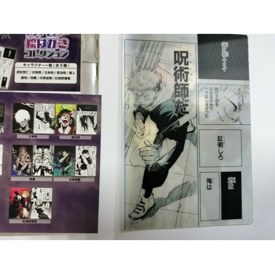 虎杖悠仁 1枚 呪術廻戦 レンチキュラー絵はがきコレクション 虎杖悠仁 1枚 呪術廻戦 レンチキュラー絵はがきコレクション
