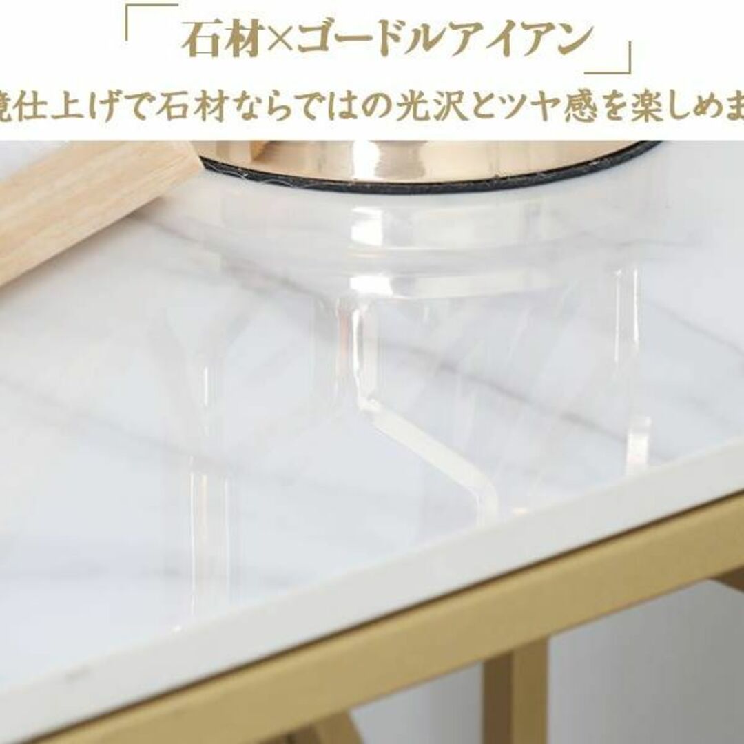 コンパクトベッドサイドテーブル 40x40x58cm-