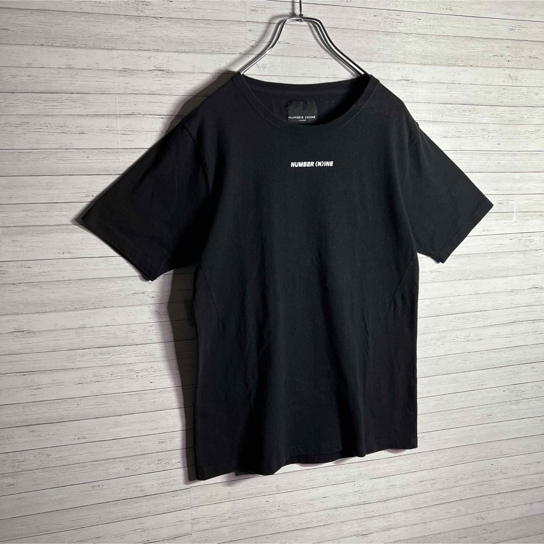 NUMBER (N)INE(ナンバーナイン)の【大人気デザイン】ナンバーナイン センターロゴ バックプリント 人気カラー L黒 メンズのトップス(Tシャツ/カットソー(半袖/袖なし))の商品写真