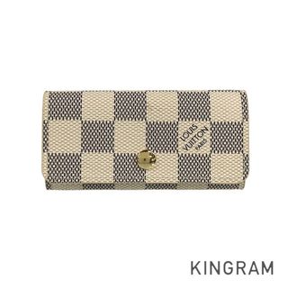 ルイヴィトン LOUIS VUITTON キーケース ミュルティクレ4 ダミエアズール 未使用 ベージュ系 キーケース キーリング キーフック 鍵入れ 鍵ケース LV 154001