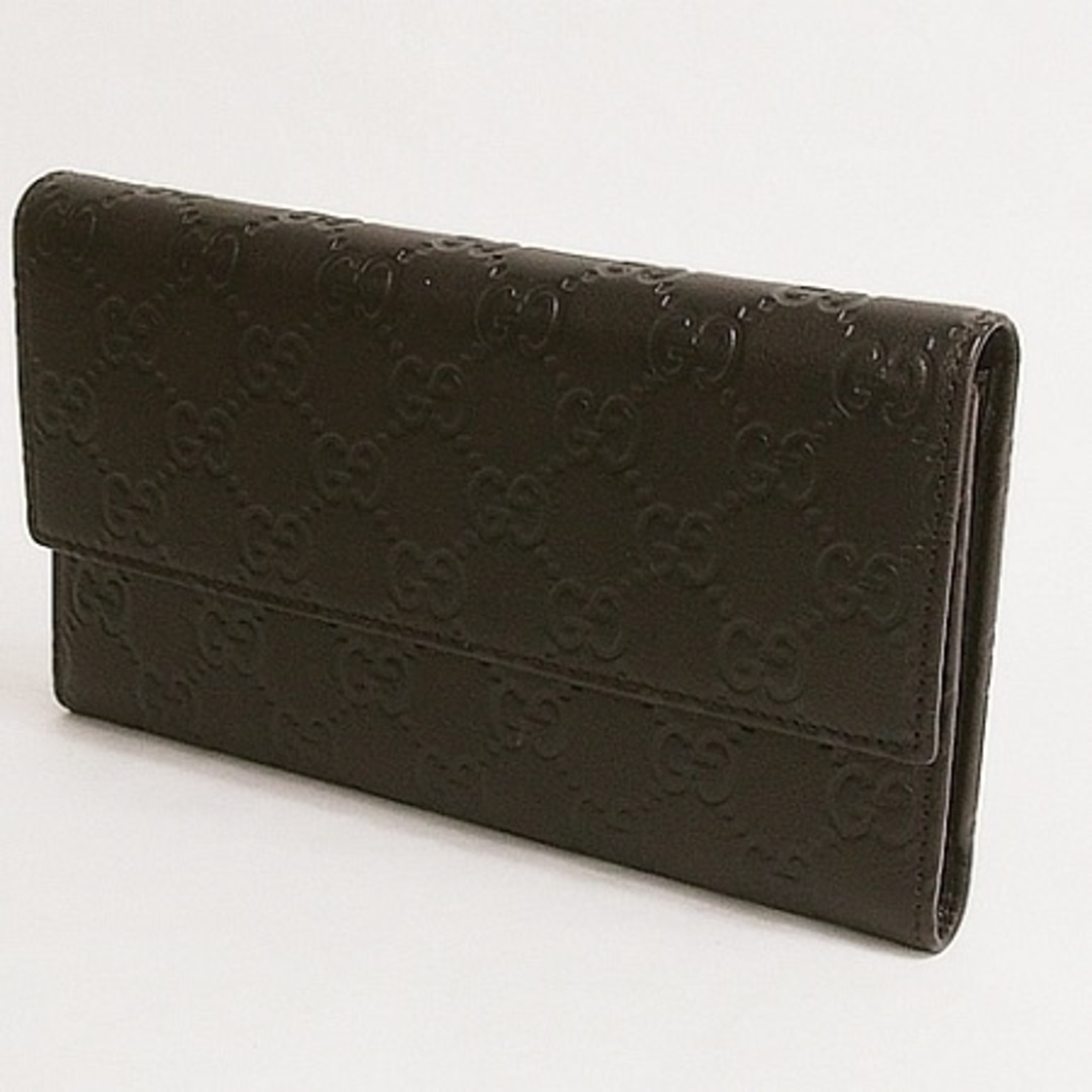 GUCCI - グッチ GUCCI グッチシマ 3つ折り長財布 257303 ダークブラウン