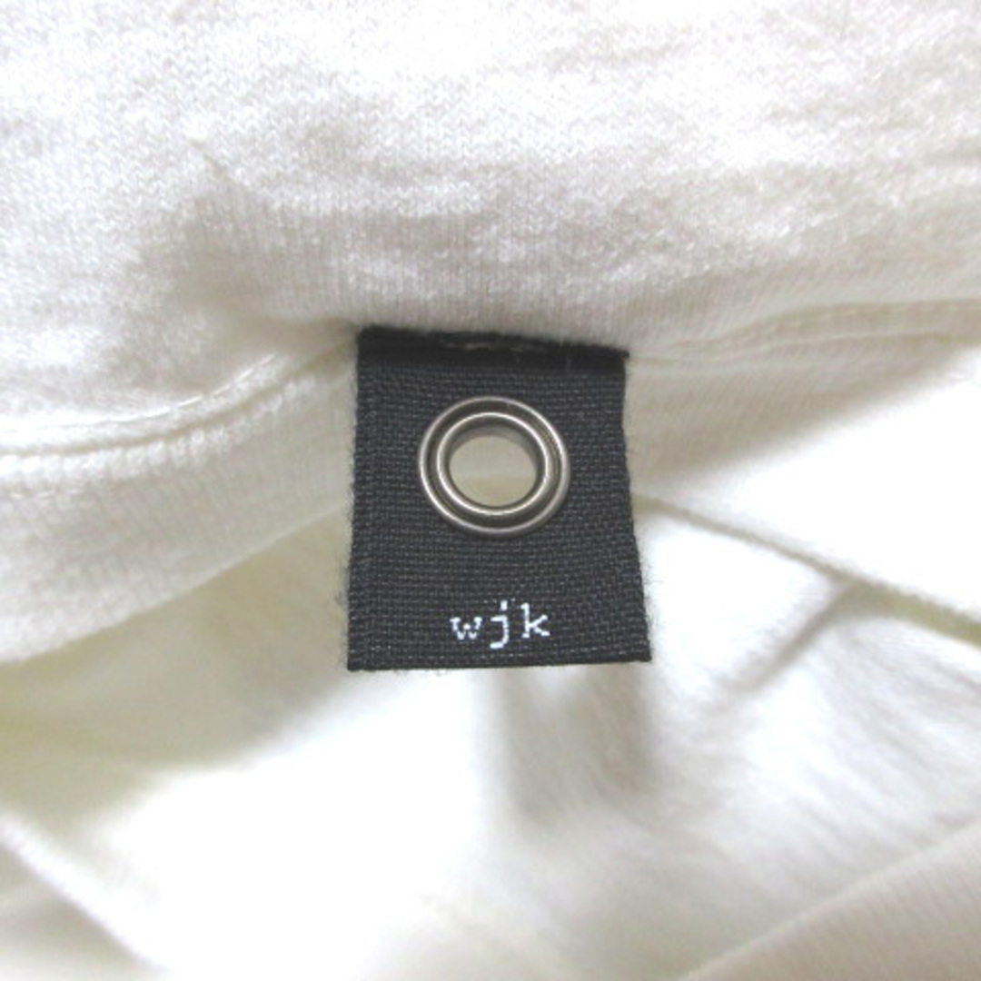 wjk(ダブルジェーケー)のダブルジェイケイ wjk Tシャツ 半袖 カットソー プリント カットオフ 白  メンズのトップス(Tシャツ/カットソー(半袖/袖なし))の商品写真