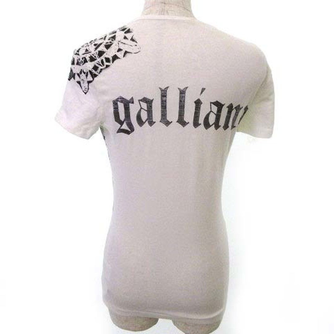 GALLIANO(ガリアーノ)のガリアーノ 半袖 Ｔシャツ カットソー スカル プリント XXS 白 ■GY09 レディースのトップス(Tシャツ(半袖/袖なし))の商品写真