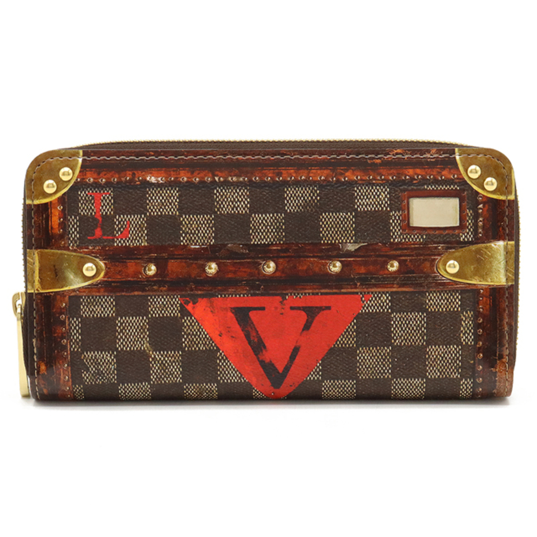 LOUIS VUITTON ルイヴィトン トランスフォームドダミエ ポルトフォイユ ツイスト トロンプルイユ フラップ 長財布 ブラウン PVC by