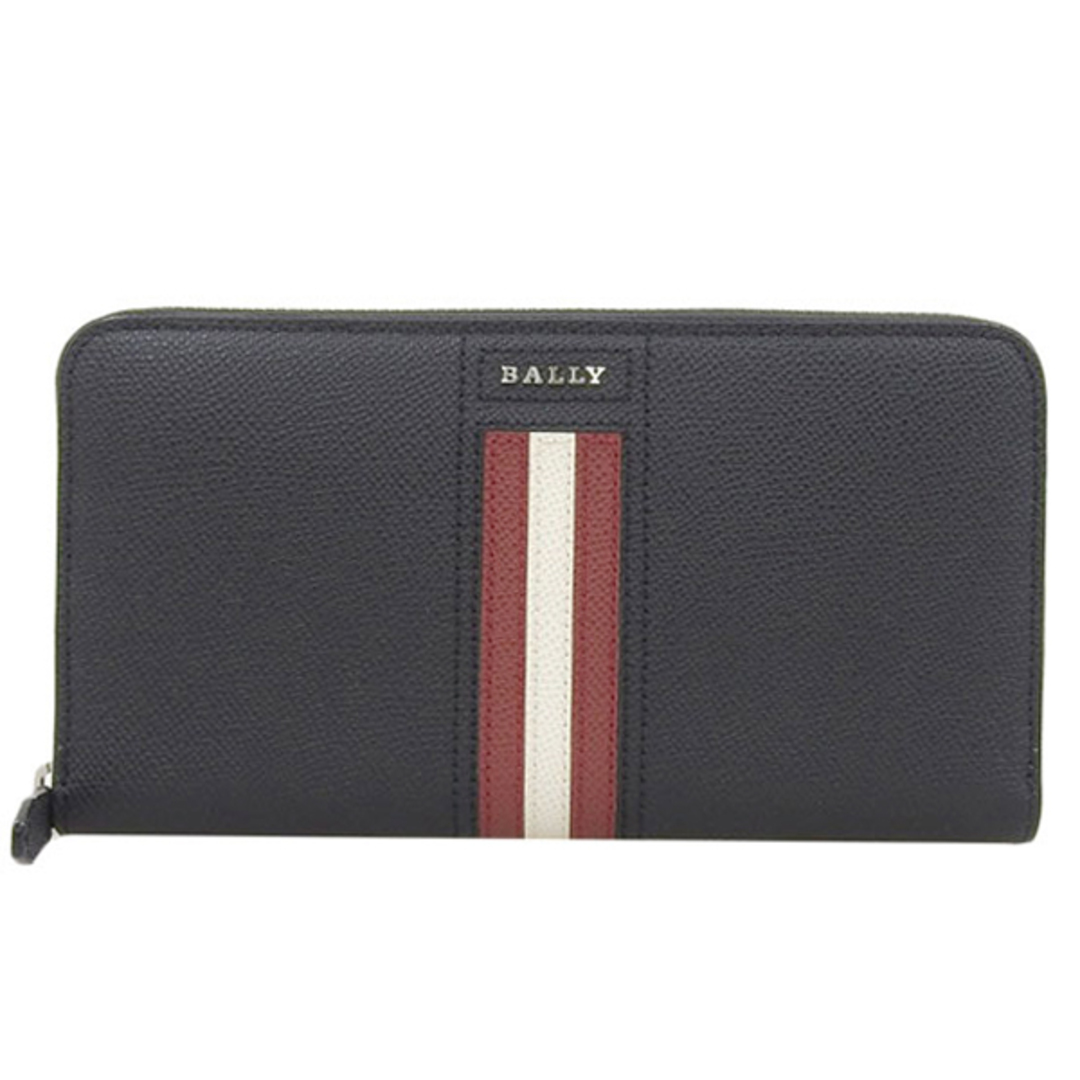 BALLY バリー レザー ラウンドファスナー 長財布 - ブラック gyファッション小物