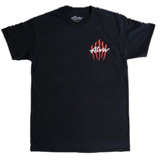 TONY ALVA BLACK SCRATCH LOGO T-SHIRT(Tシャツ/カットソー(半袖/袖なし))