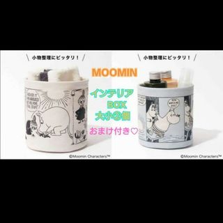 ムーミン(MOOMIN)のMOOMIN(ムーミン)　インテリアBOX　大小②個セット、おまけ付き(小物入れ)