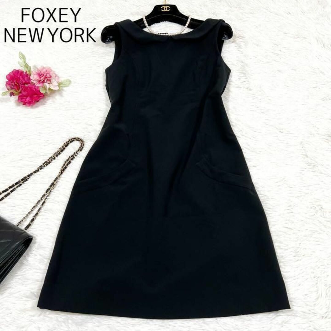FOXEY NEW YORK - FOXEY NEW YORK ワンピース ボックスミニ 付け襟