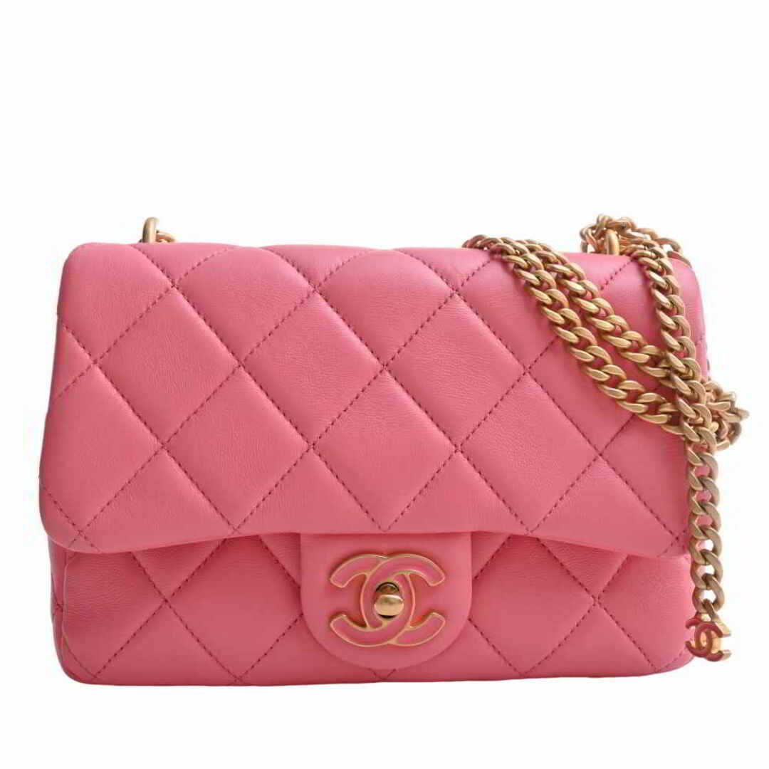 CHANEL シャネル ラムスキン マトラッセ ココマーク チェーン