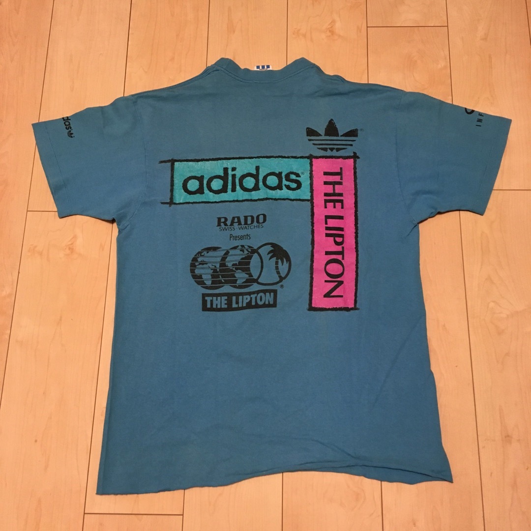 adidas(アディダス)のアディダス　80年代　ヴィンテージ　アメリカ製　両面プリント半袖Tシャツ　80s メンズのトップス(Tシャツ/カットソー(半袖/袖なし))の商品写真