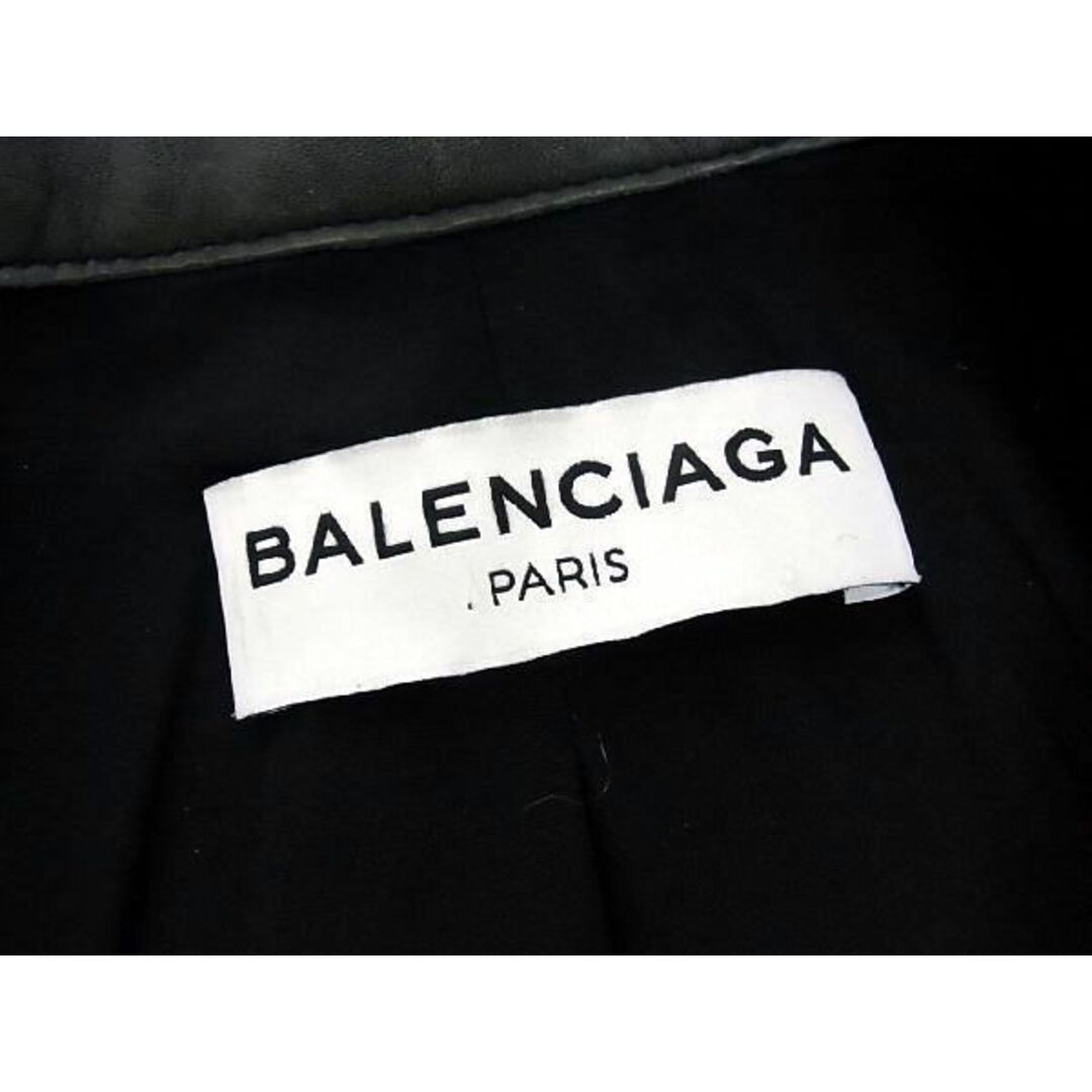 Balenciaga(バレンシアガ)の■美品■ BALENCIAGA バレンシアガ シルバー金具 ジャケット ショートコート アウター 上着 洋服 レディース グリーン系 K5522QM レディースのジャケット/アウター(ロングコート)の商品写真
