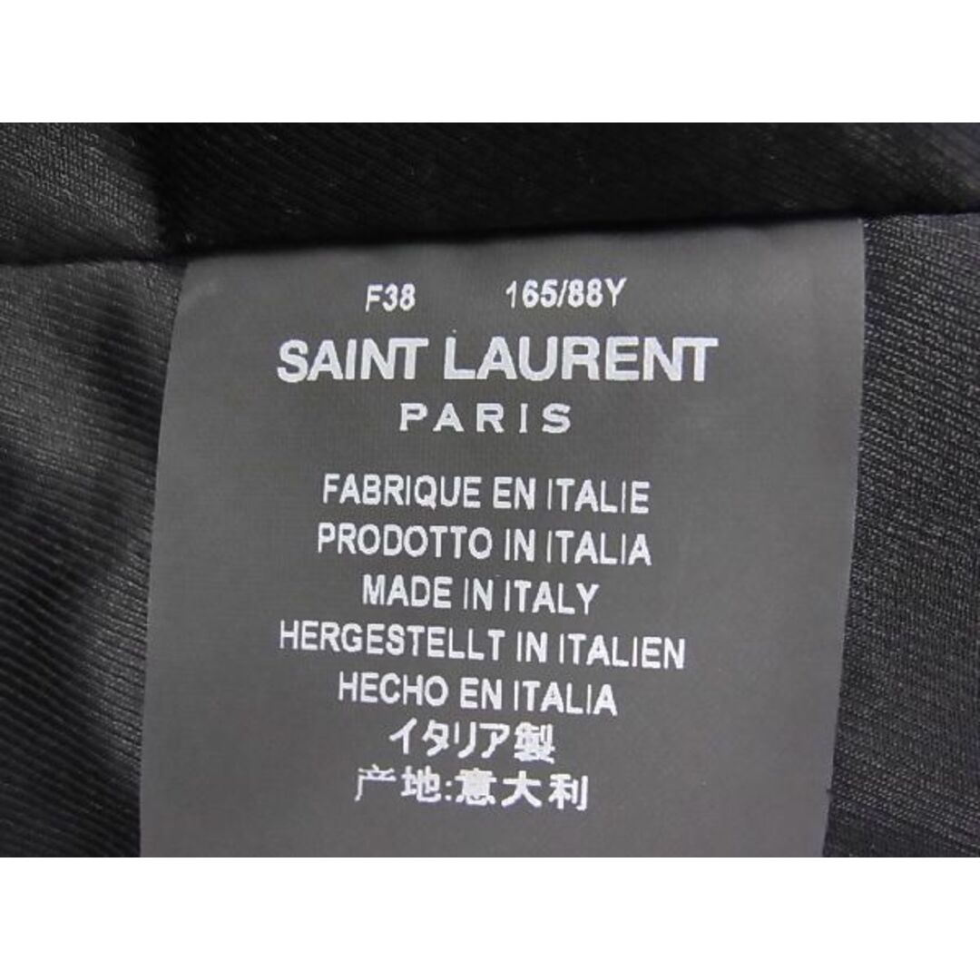 ■美品■ SAINT LAURENT サンローラン シープスキン ライダース ジャケット アウター サイズ F38 レディース ホワイト系 Z5104kk