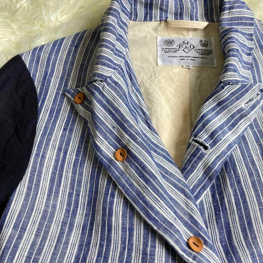 OLDMAN'S TAILOR リネン切り替えデザインコットンブルゾン 40-