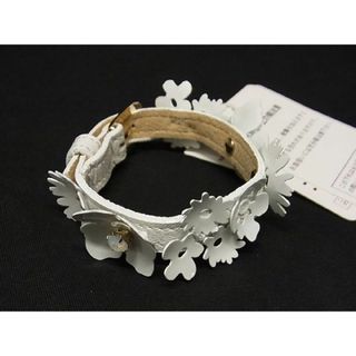 ジルスチュアート(JILLSTUART)の■新品■未使用■ JILLSTUART ジルスチュアート レザー カラーストーン ブレスレット バングル アクセサリー ホワイト系 AK9724(その他)