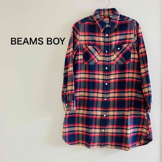 ビームスボーイ(BEAMS BOY)のビームスボーイ　シャツワンピース　チェック(ひざ丈ワンピース)