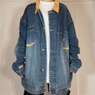 ロカウェア(Rocawear)のRoca wear デニムジャケット Gジャン ワンポイント 刺繍入り(Gジャン/デニムジャケット)