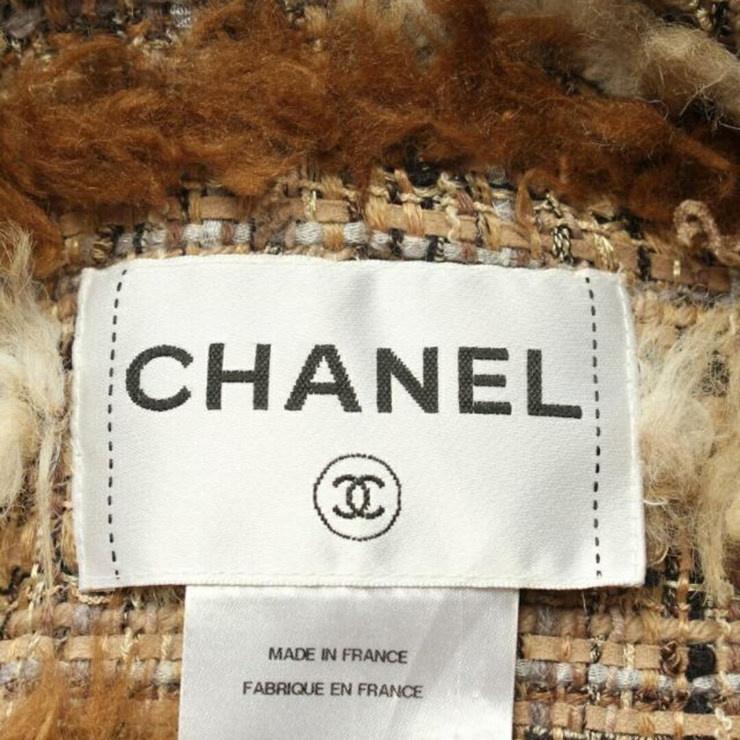 CHANEL(シャネル)のココマーク ジャケット ウール ライトブラウン マルチカラー ベルト付き レディースのジャケット/アウター(その他)の商品写真