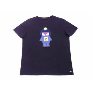 フェンディ(FENDI)の■希少■極美品■FENDI フェンディ バッグバグズ モンスター バグちゃん コットン Tシャツ 半袖 トップス サイズL 洋服 ブラック系 AL6682(カーディガン)