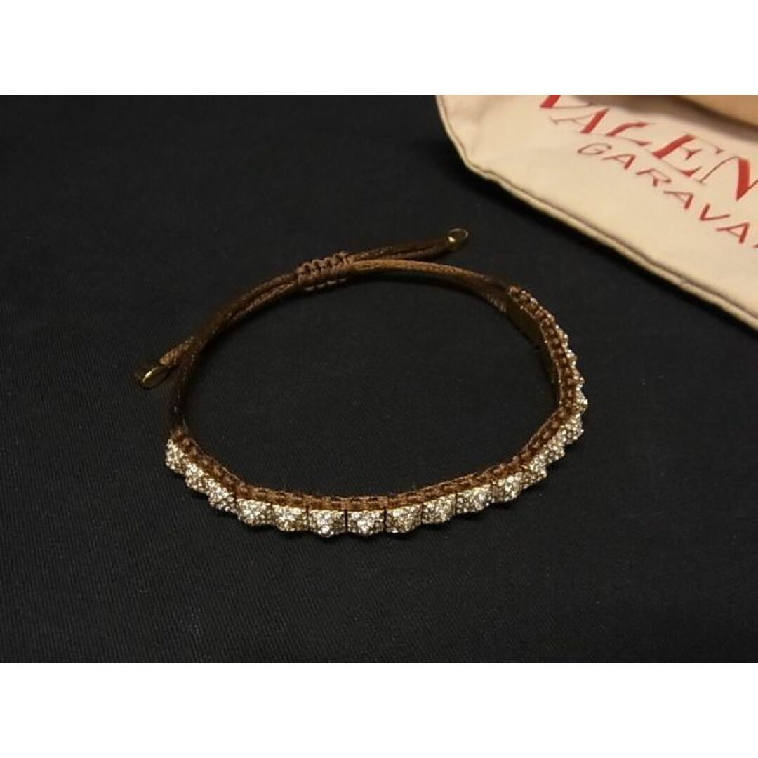 ■新品■未使用■ VALENTINO GARAVANI ヴァレンティノ ガラヴァーニ ラインストーン ブレスレット バングル ブラウン系 AL7477その他