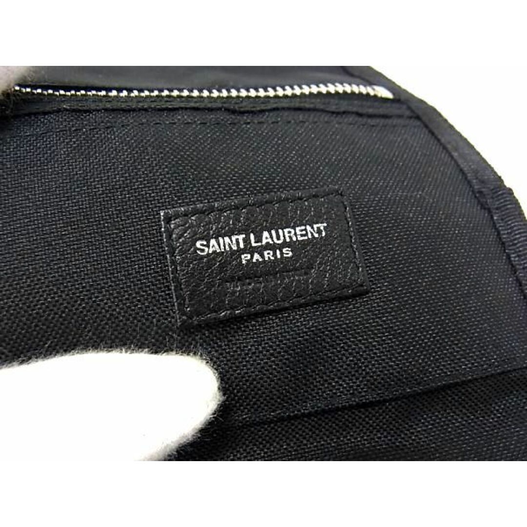 ■新品■未使用■ SAINT LAURENT サンローラン ナイロン ペイズリー柄 二つ折り 財布 ウォレット 札入れ 小銭入れ ブラック系  AN0049