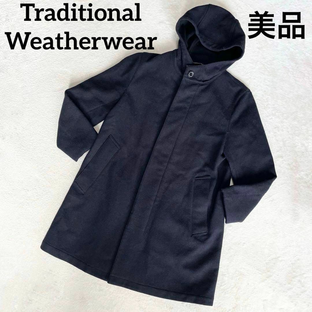 TRADITIONAL WEATHERWEAR  ステンカラーコート ネイビー