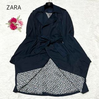 ZARA WOMAN ザラ ジャケット 春物 トレンチ レオパード柄 パフ袖