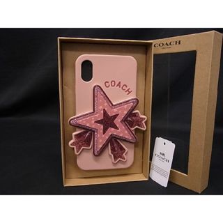 コーチ(COACH)の■新品■未使用■ COACH コーチ F63886 ラバー スター 星 iPhoneX/XS対応 アイフォンケース スマホケース ピンク系 BF0214 (その他)