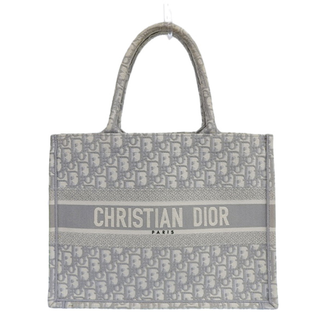 Christian Dior クリスチャンディオール オブリーク エンブロイダリー キャンバス ブックトート ミディアム トートバッグ - グレー gy