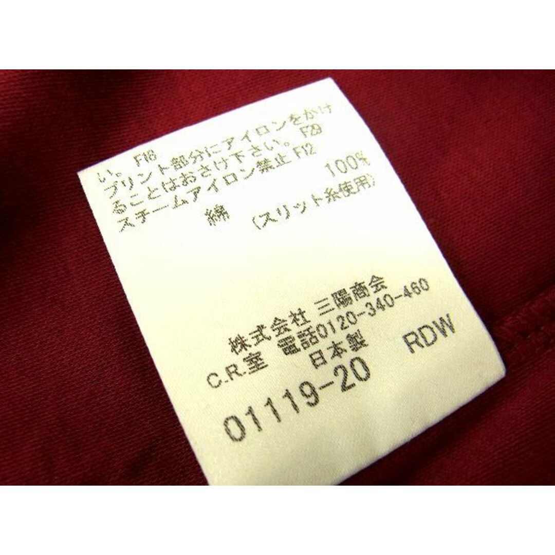 BURBERRY(バーバリー)の■新品■未使用■  BURBERRY バーバリー コットン100％ 七分袖 Tシャツ トップス 表記サイズ5 洋服 レディース ボルドー系 BE2196  レディースのトップス(ホルターネック)の商品写真