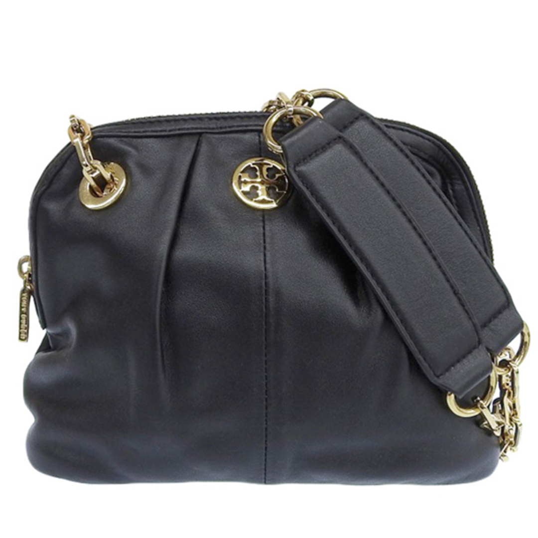 TORY BURCH トリーバーチ レザーチェーンショルダーバッグ 黒 ブラック